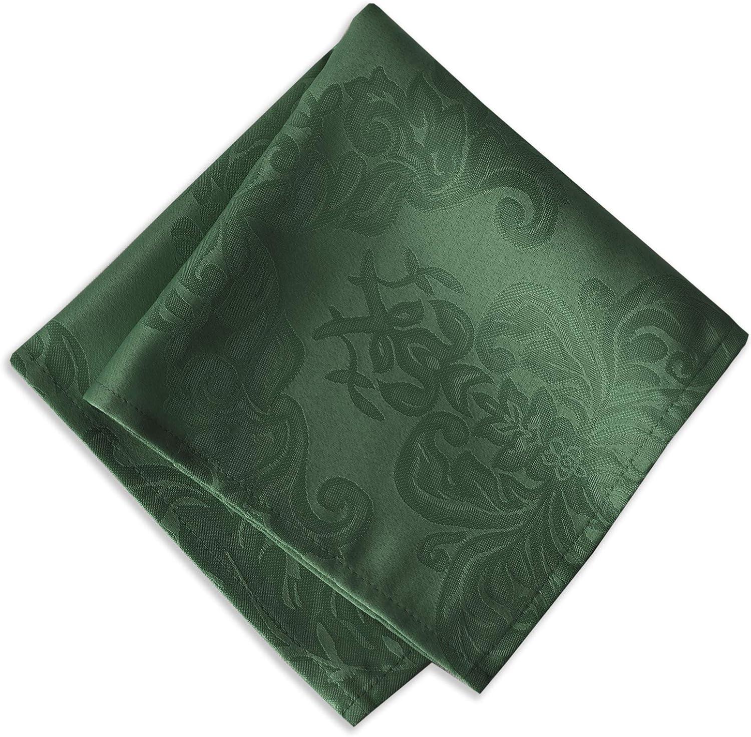 Elrene Barcelona Damask Stain Resistant Napkin Set of 4 - 17" x 17" - Elrene Home Fashions