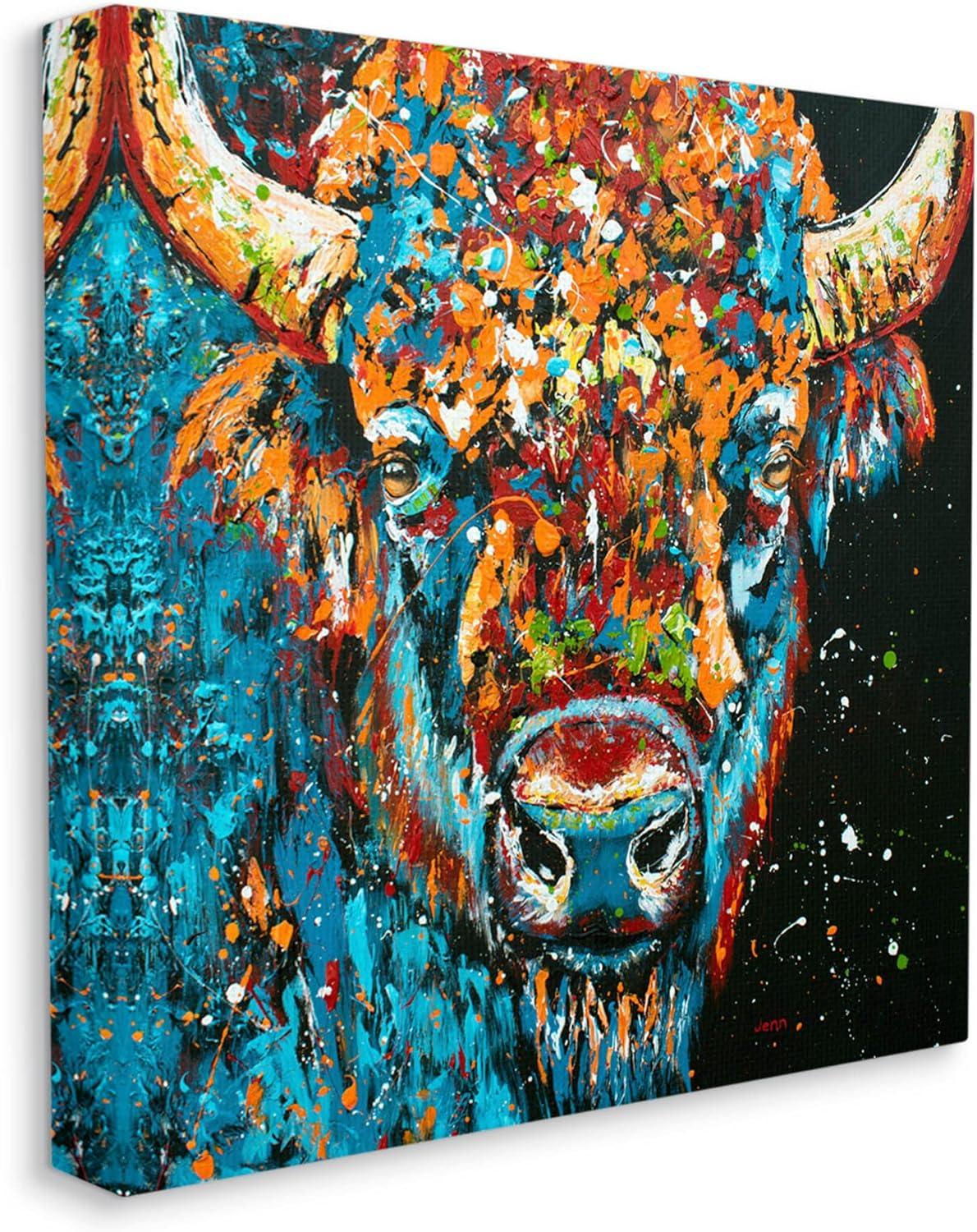 Stupell Industries Modern Bison Street Style Canvas Wall Art