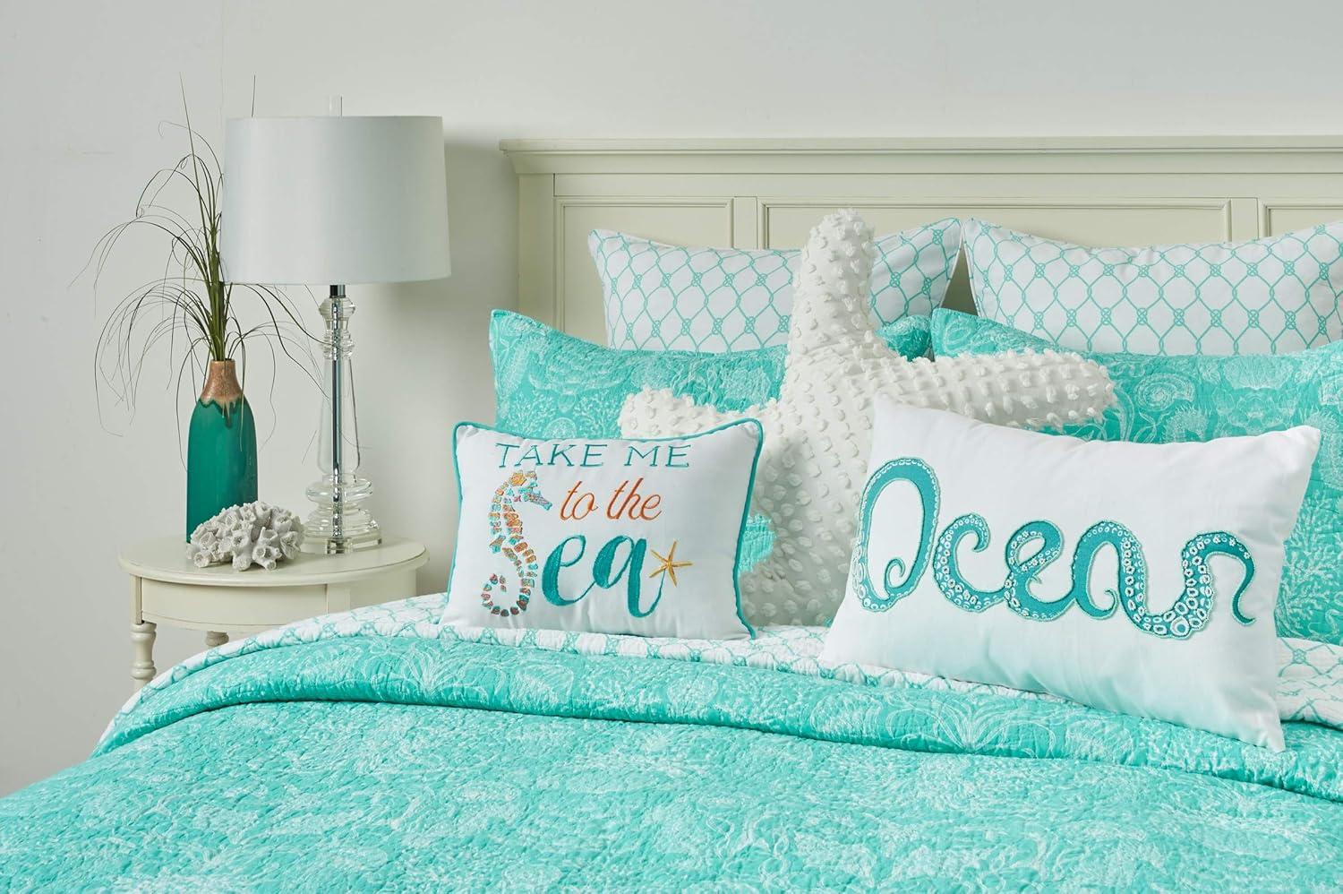 C&F Home Octi Ocean Beaded Throw Pillow