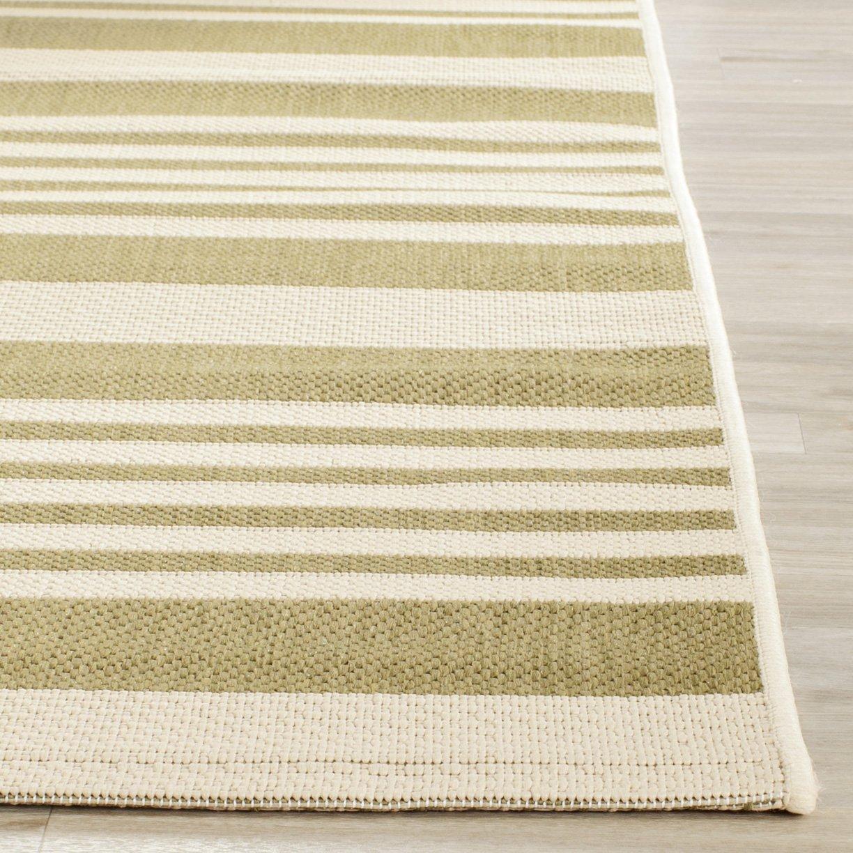 Courtyard CY6062 Power Loomed Indoor/Outdoor Accent Rug - Green/Beige - 2'x3'7" - Safavieh.