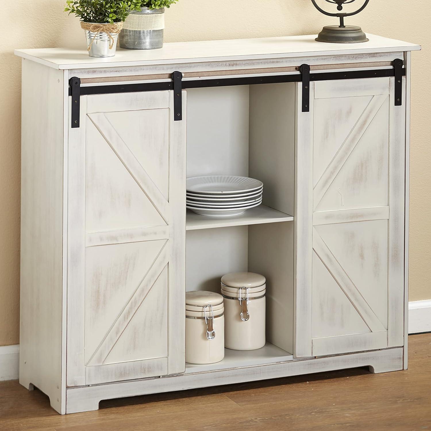 The Lakeside Collection Barn Door-Style Buffet Cabinets