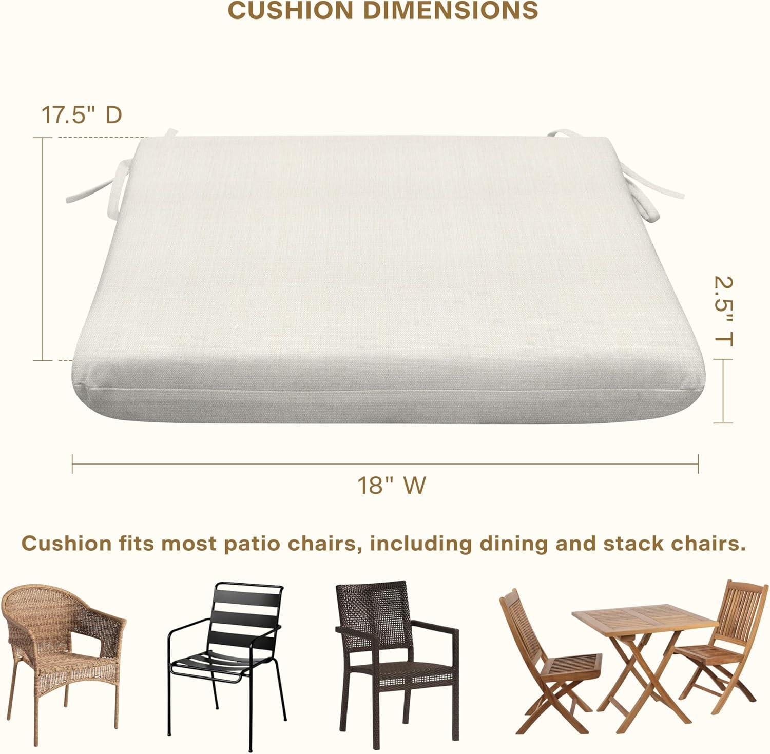 Honeycomb Outdoor Universal Seat Cushion (2-Pack) - Textured Solid Bone