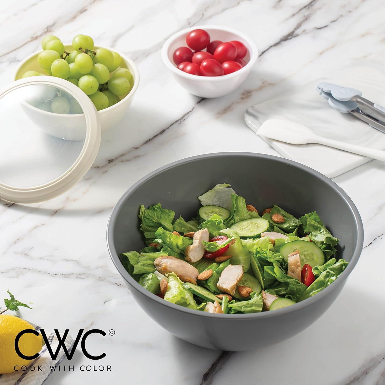 WRIWON 12 Piece Nesting Bowls Set includes 6 Prep Bowls and 6 Lids