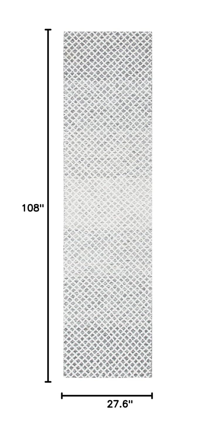 Micro-Loop MLP353 Hand Tufted Indoor Runner Rug - Grey/Ivory - 2'3"x9' - Safavieh