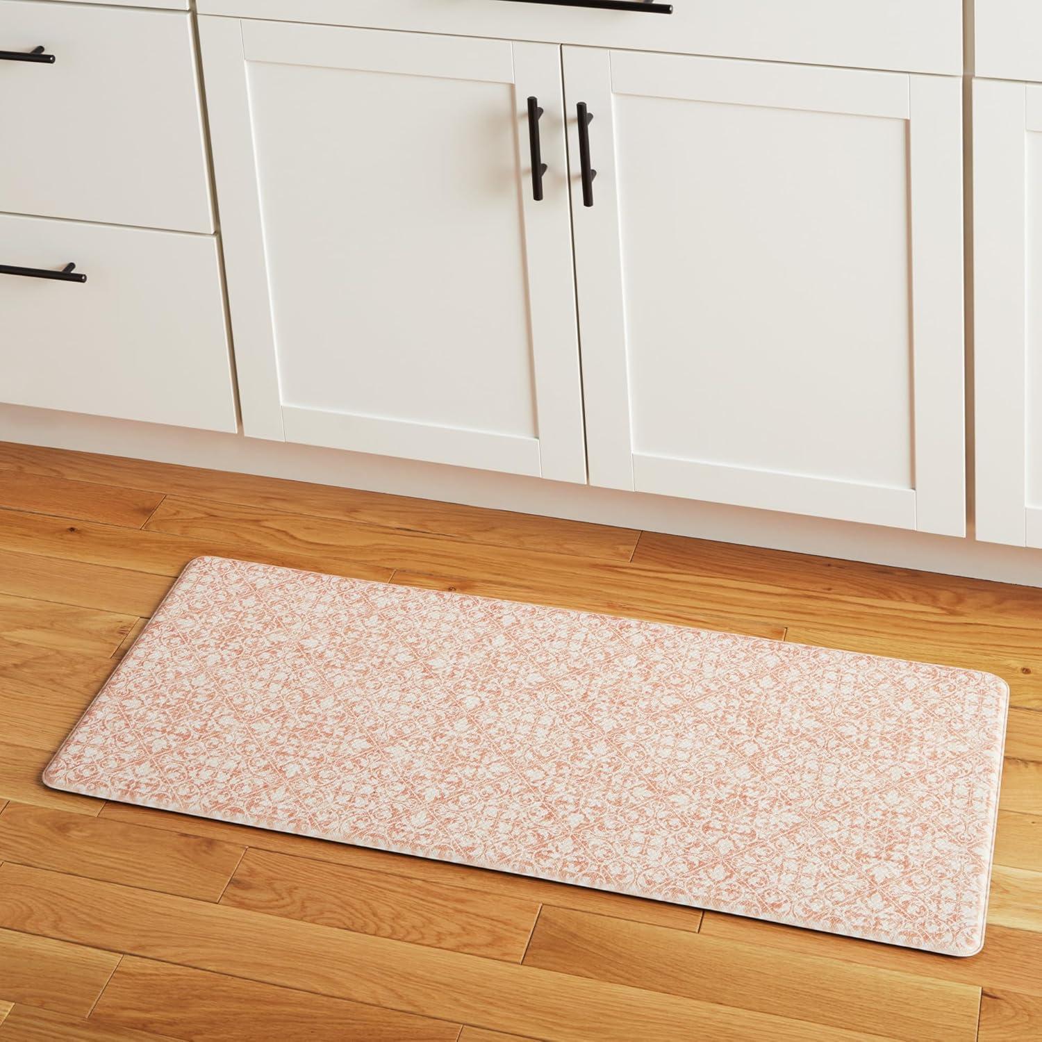 Town & Country Living TOWN & COUNTRY BASICS Comfort Plus Non-Slip Backing Vintage Medallion Tile Anti Fatigue Comfort Mat