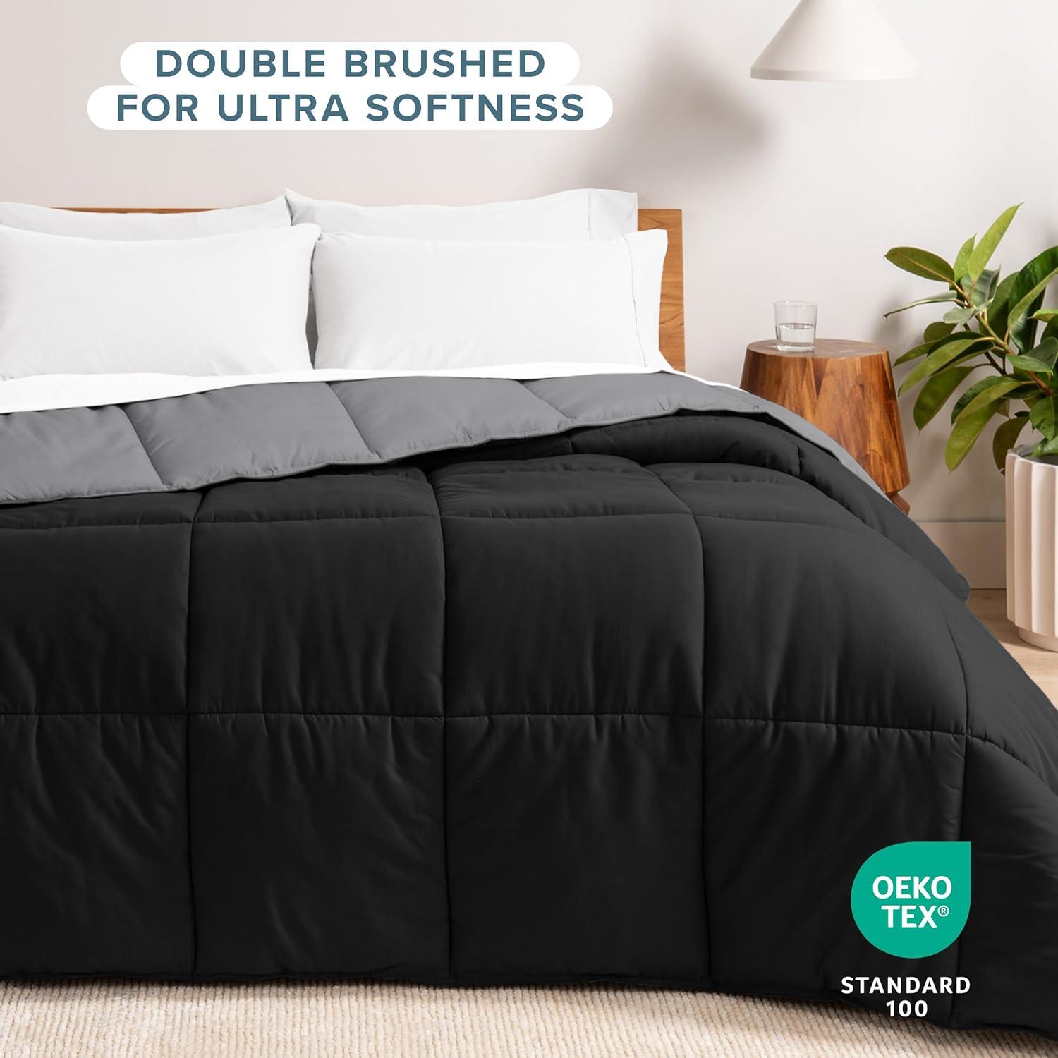 Bare Home Premium Ultra Soft Modern & Contemporary Box Stitch Comforter