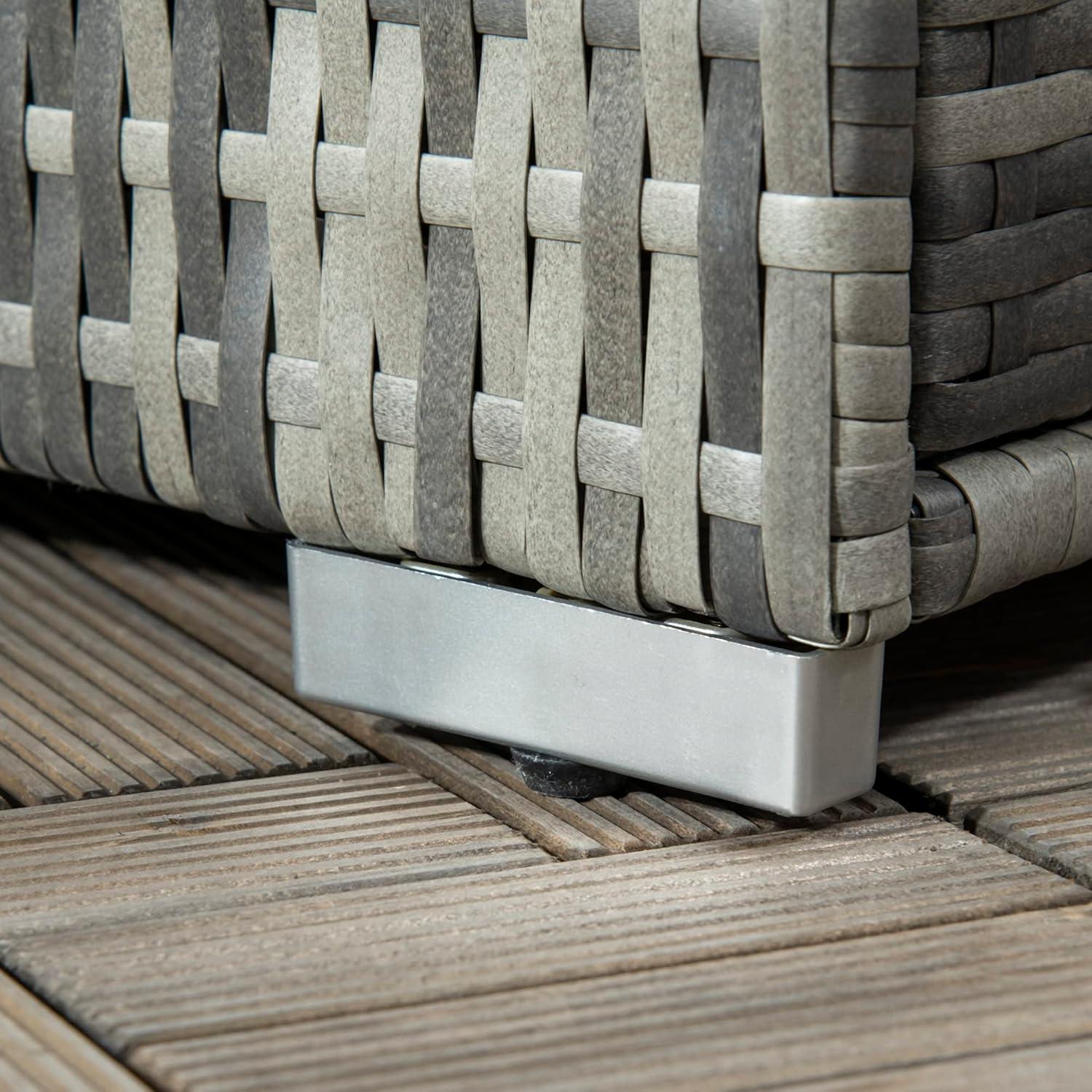 Tryimagine Outsunny Valet Pool Towel Rack, Waterproof PE Plastic Rattan Wicker Storage Organizer, Indoor Outdoor Spa, And Hot Tub Accessory Storage, 2 Shelves, 1 Basket Drawer