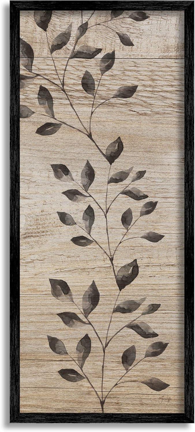 Boho Botanical Rustic Pattern Botanical & Floral Graphic Art Black Framed Art Print Wall Art