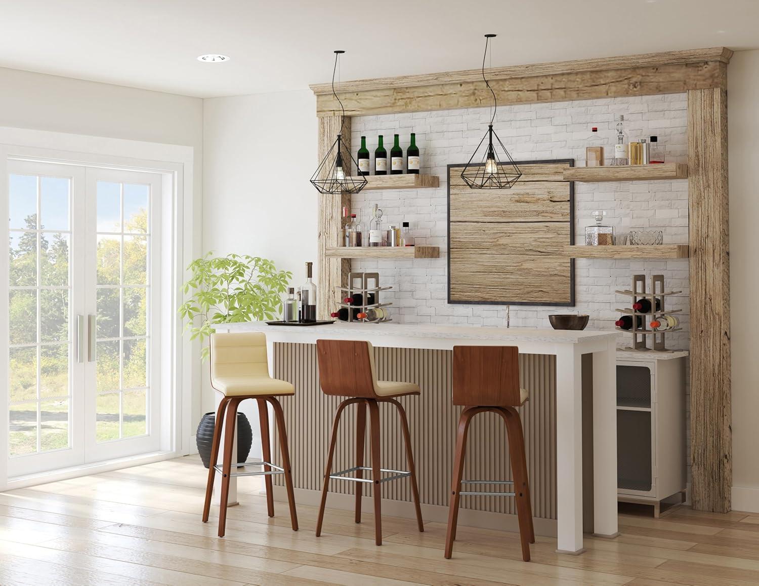 Biance Solid Wood Swivel Bar & Counter Stool