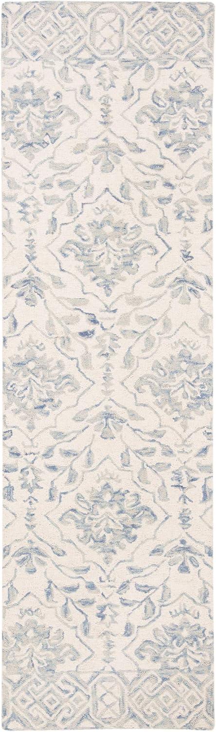 Dip Dye DDY901 Hand Tufted Indoor Runner - Light Blue/Ivory - 2'3"x8' - Safavieh