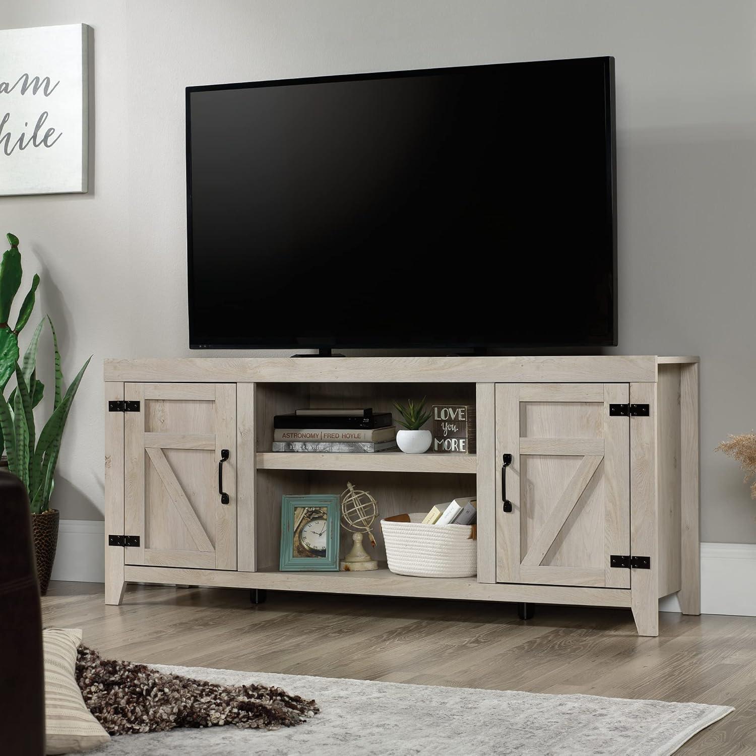 Chalked Chestnut Farmhouse TV Credenza with Cabinet