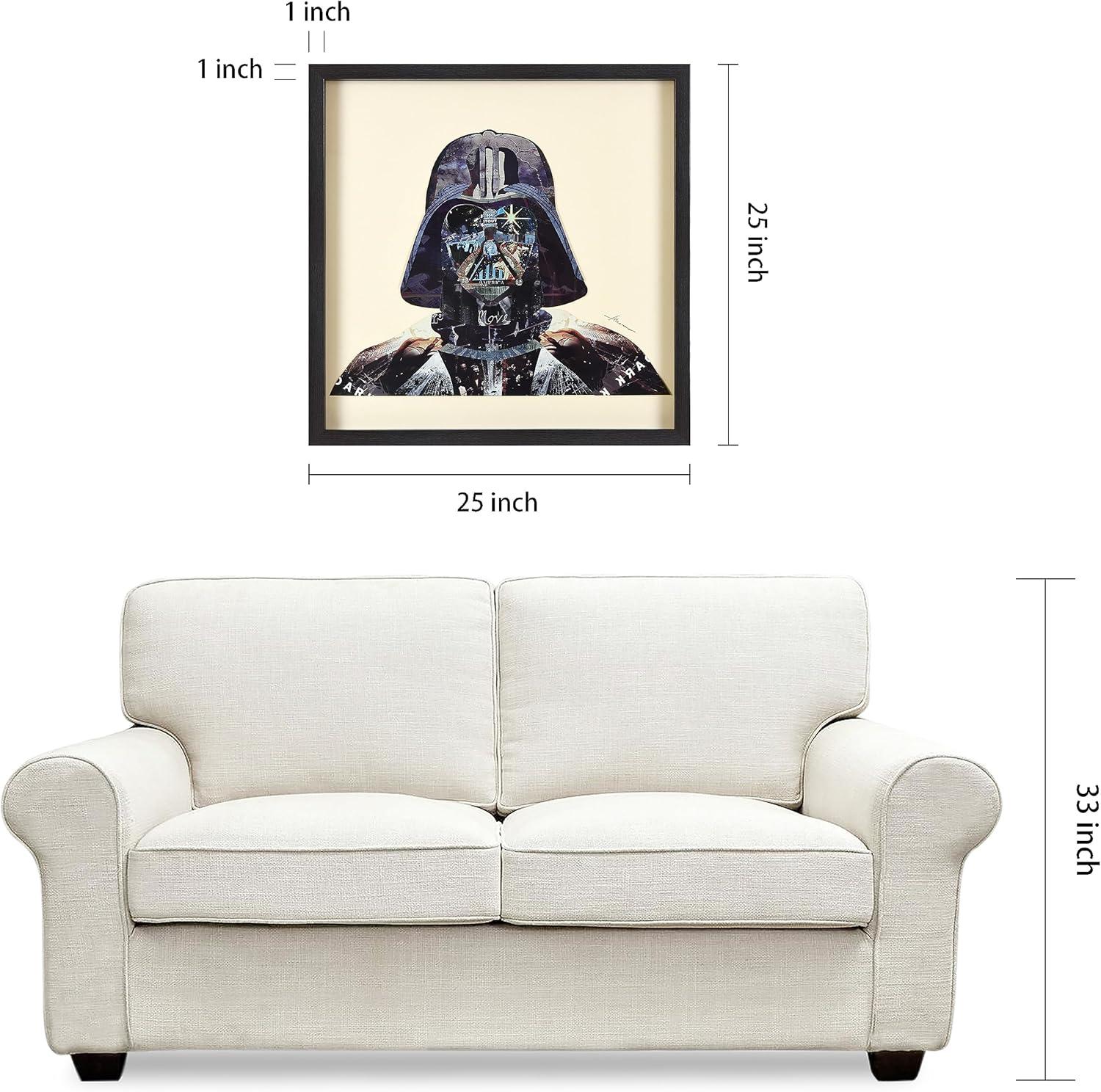 Star Wars Darth Vader Black Wood Framed Art Collage