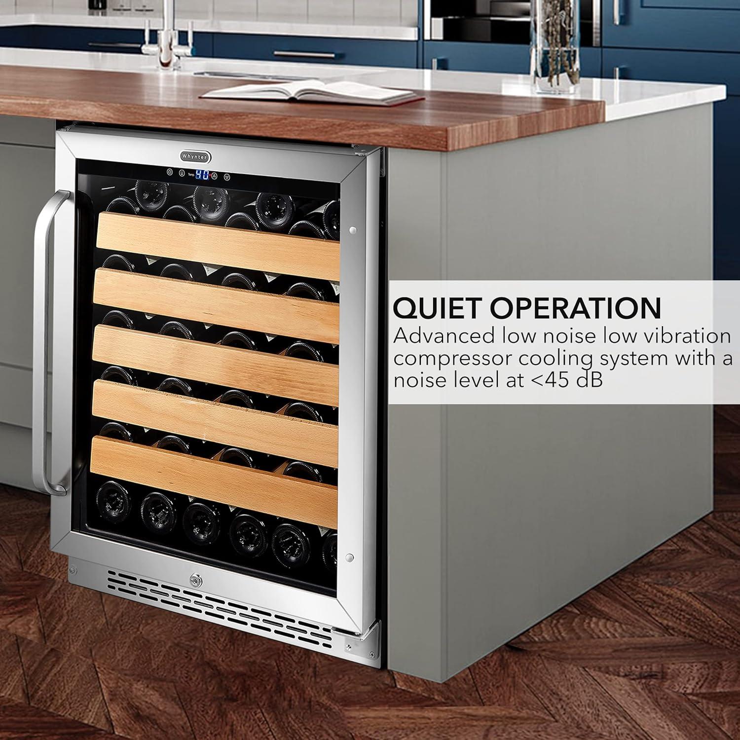 Whynter Whynter 24'' width 54 Bottle Single Zone Built-In Wine Refrigerator