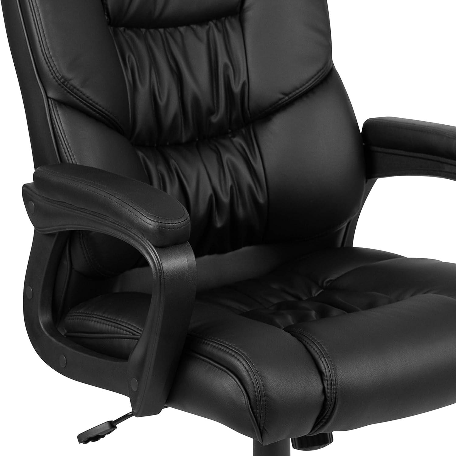 Flash Furniture Flash Fundamentals Big & Tall 400 lb. Rated LeatherSoft Swivel Office Chair with Padded Arms