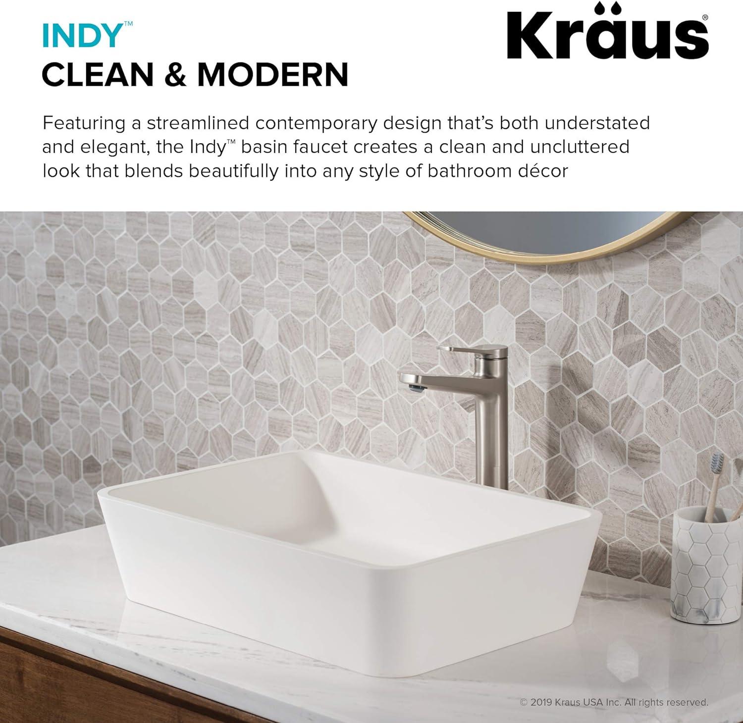 Indy Vessel Sink Bathroom Faucet with Drain Assembly