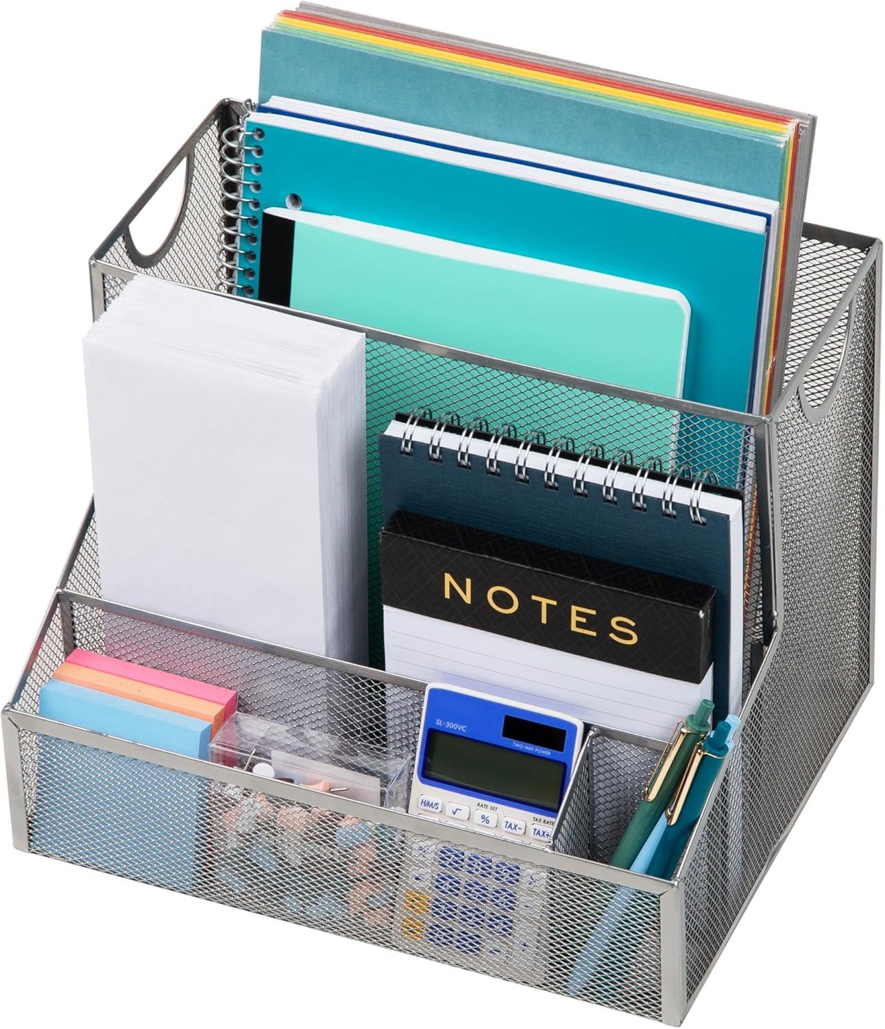 Network Collection Desktop Organizer, Vertical File Storage, Metal, 12.15" L x 9.5" W x 9.5" H