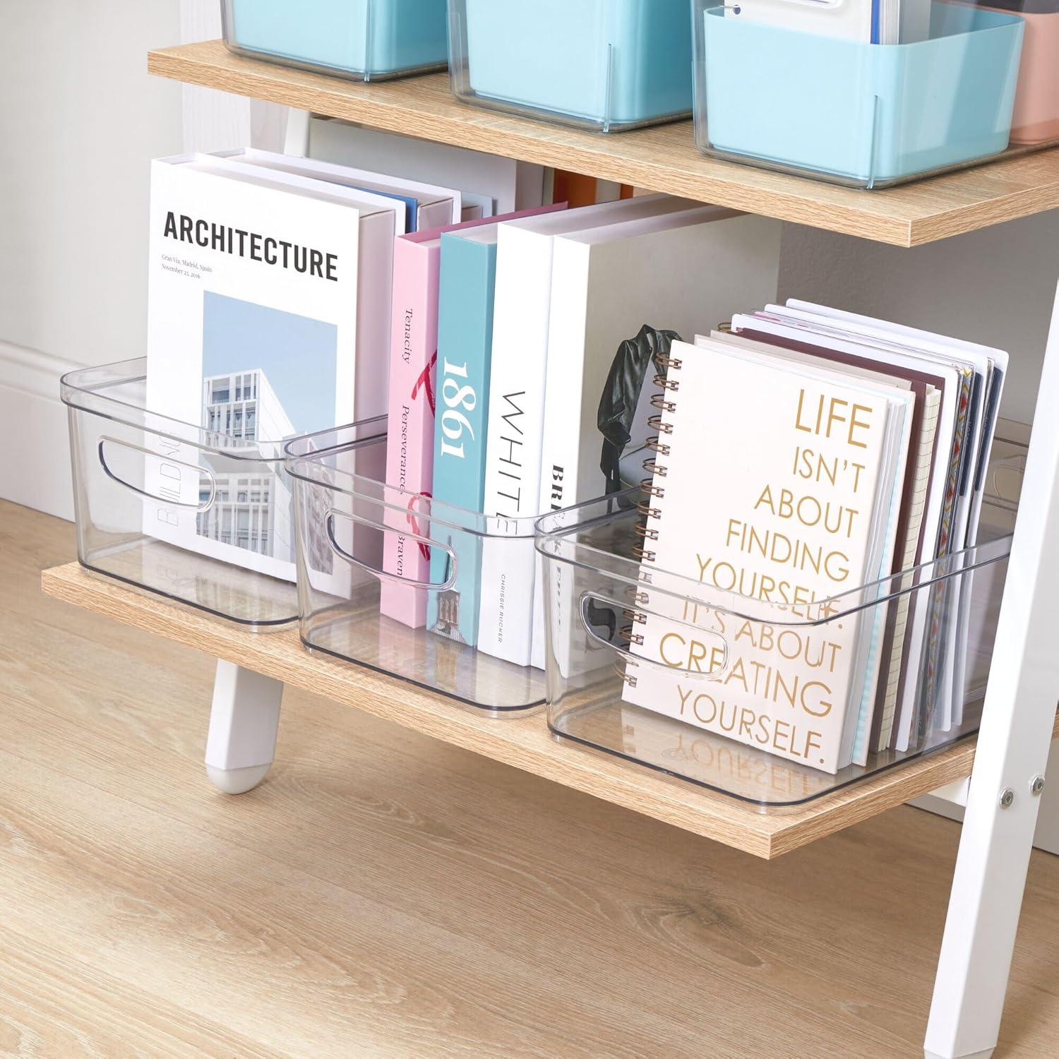 iDesign iDesign Crisp Fridge and Pantry Storage Organizer Bin with Handles, Container for Food, Drinks, Produce Organization, BPA-Free, 16" x 8" x 5" - Clear