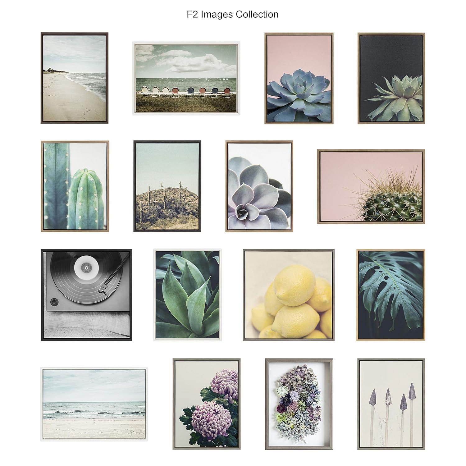 Kate and Laurel Sylvie Beach 2 Framed Canvas by Emiko and Mark Franzen of F2Images, 18x24, White