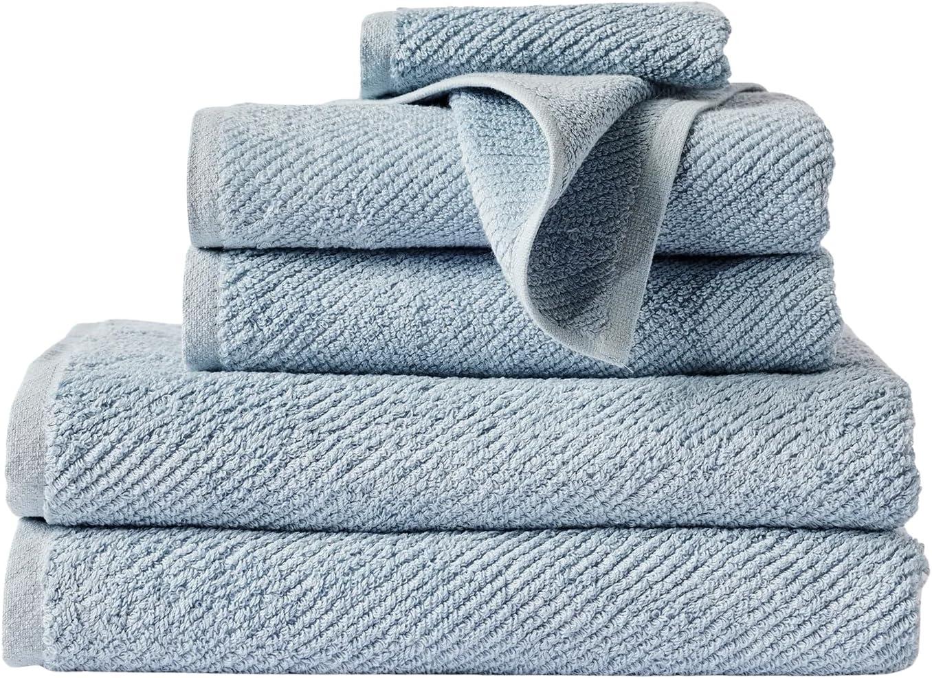 Stone Blue Organic Cotton 6-Piece Towel Set