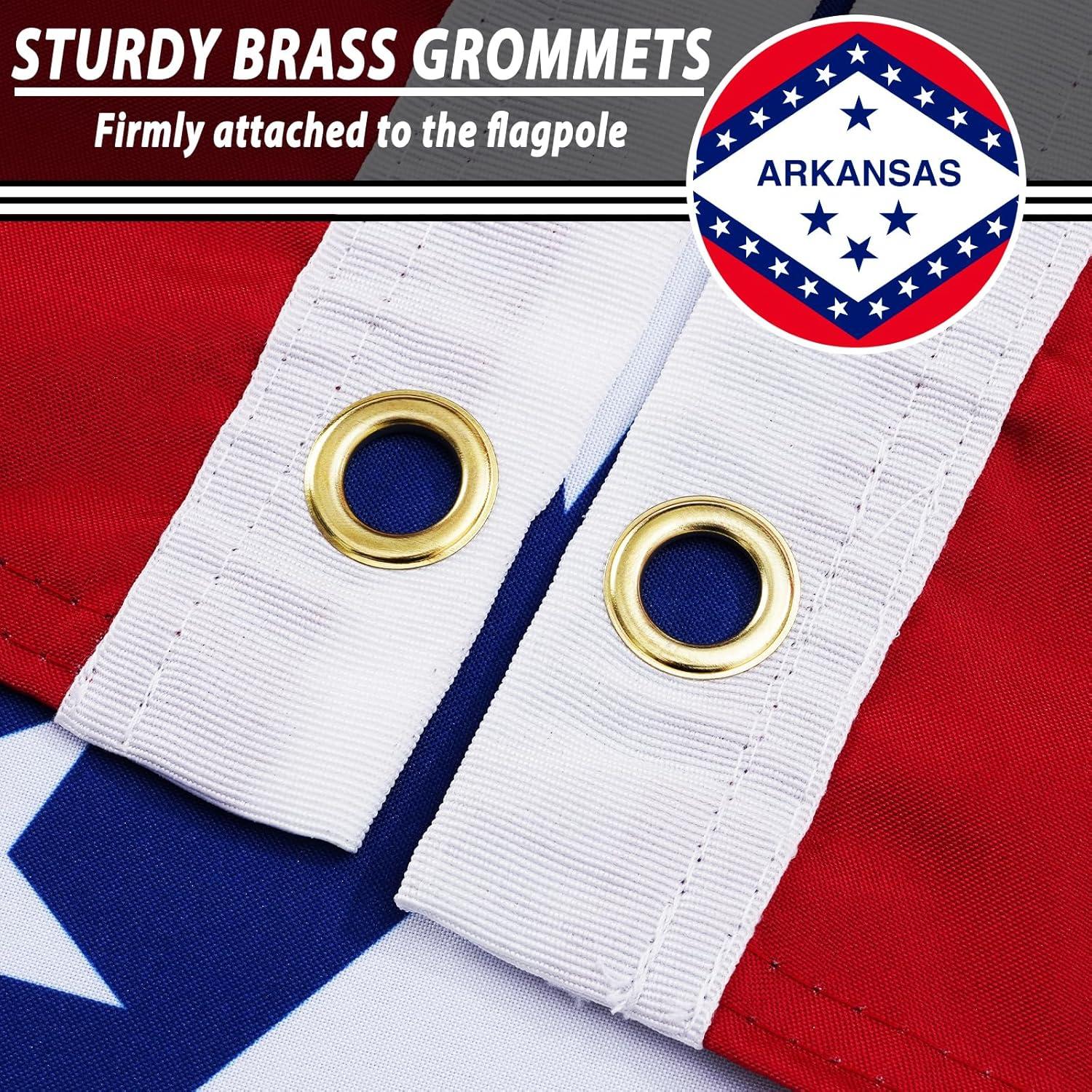 Louisiana State Flag 3x5 Double Sided Outdoor State Flags Heavy Duty 3 Ply with Durable Canvas Header and Brass Grommets Vivid Colors
