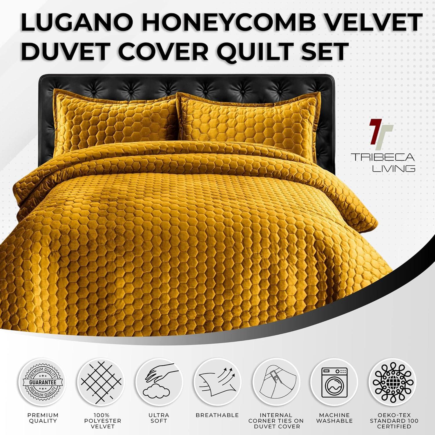 Tribeca Living Lugano Velvet Quilt Set