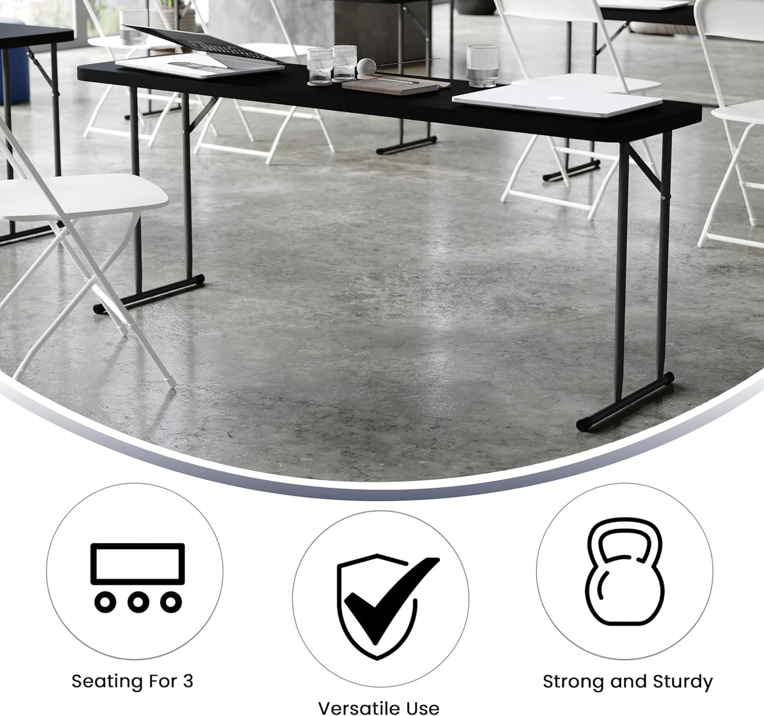 Parker Rectangular Plastic Folding Training and Event Table