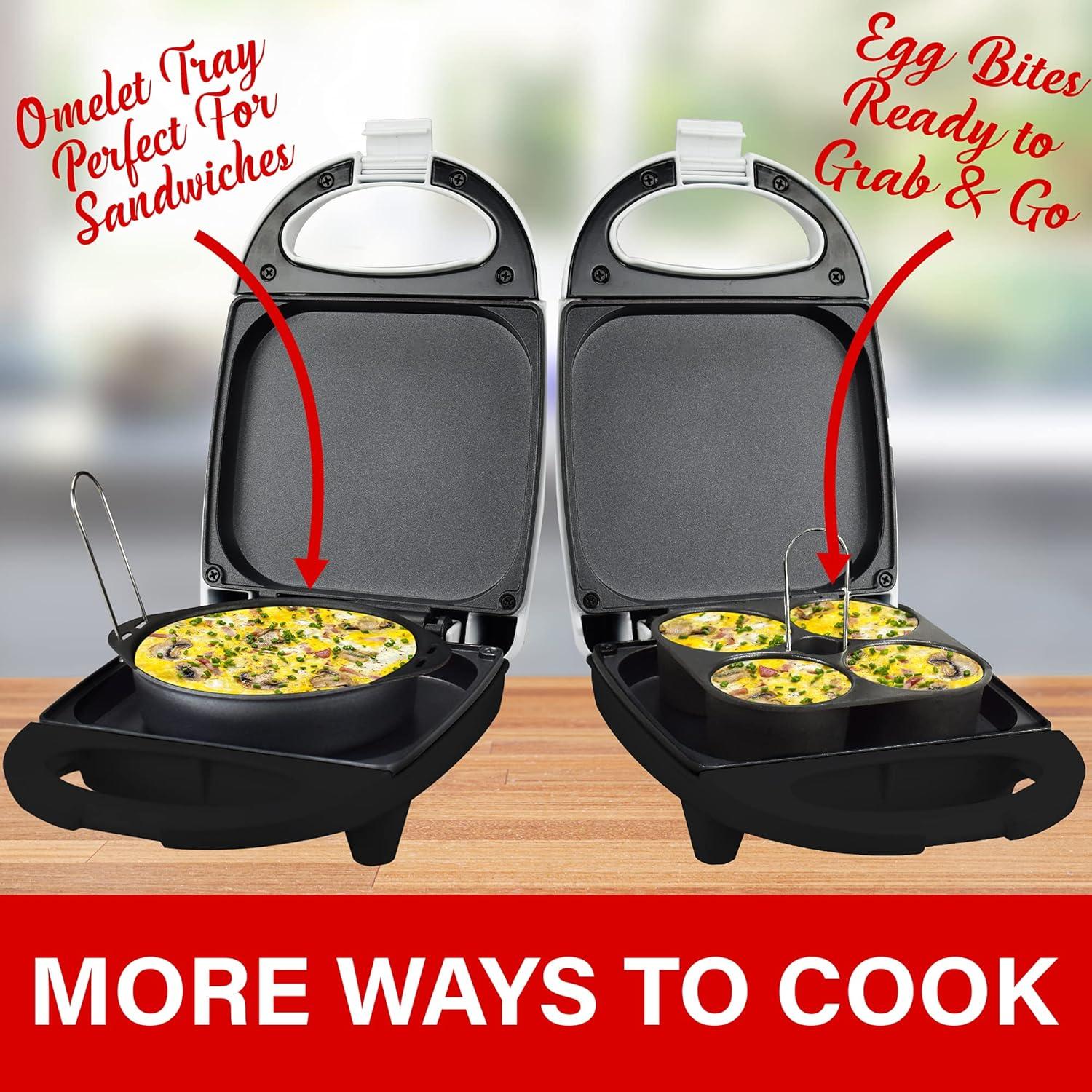 Brentwood TS-256W 530-Watt Mini Sous Vide-Style 8.5in. Length, 3.5in. Height Egg Bite Maker - White