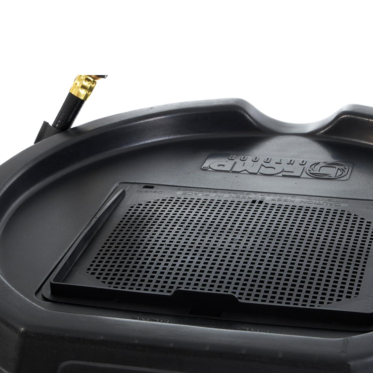 FCMP Outdoor FCMP Outdoor 45 Gallon Outdoor Rain Water Catcher Barrel Container, Black