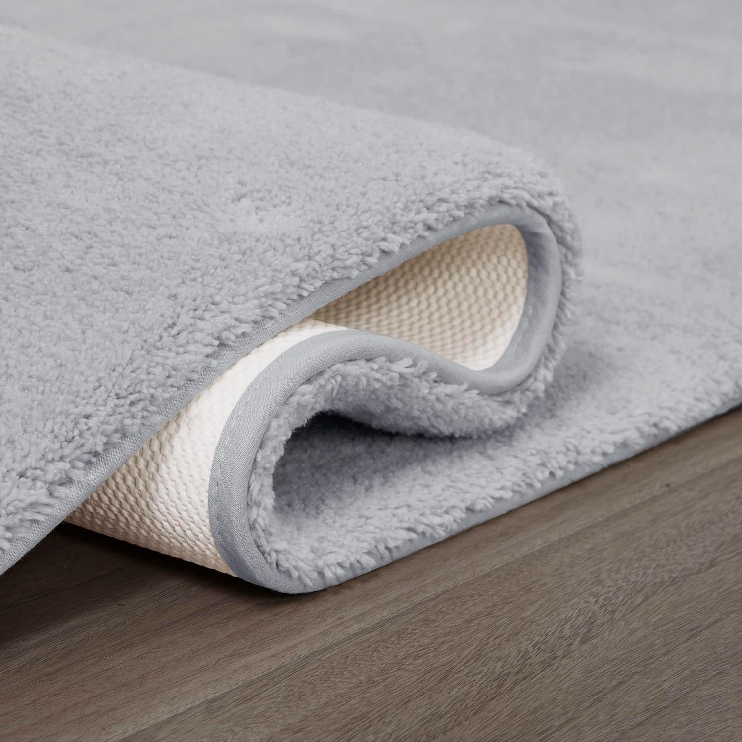 Madison Park Signature Marshmallow Quick Dry Bath Rug with Non-Slip Backing