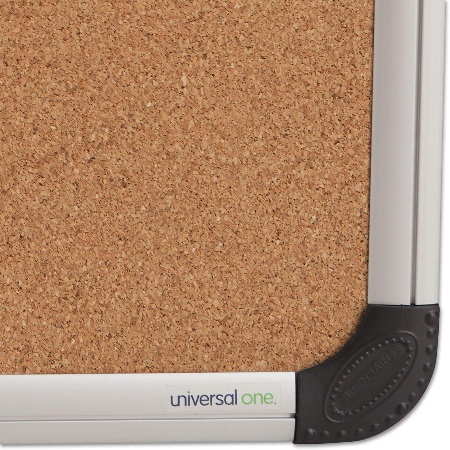 Universal  Bulletin Board  Natural Cork  24 x 18  Aluminum Frame