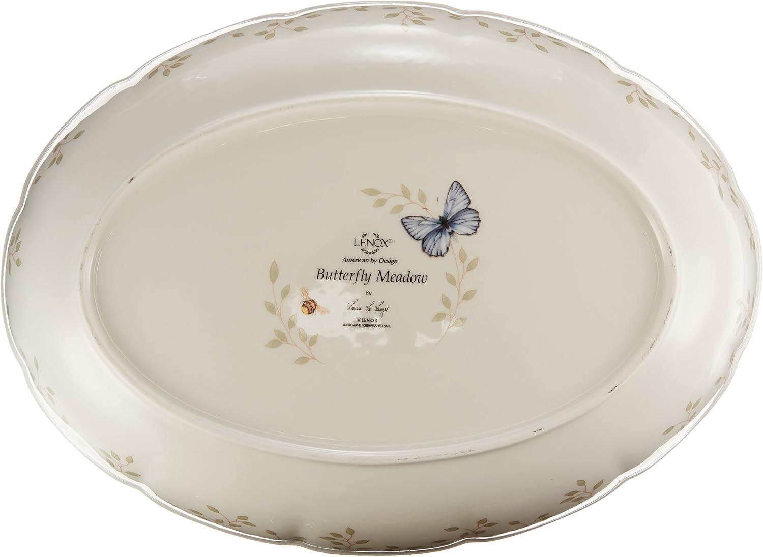 Lenox Butterfly Meadow Scalloped Oval Baker