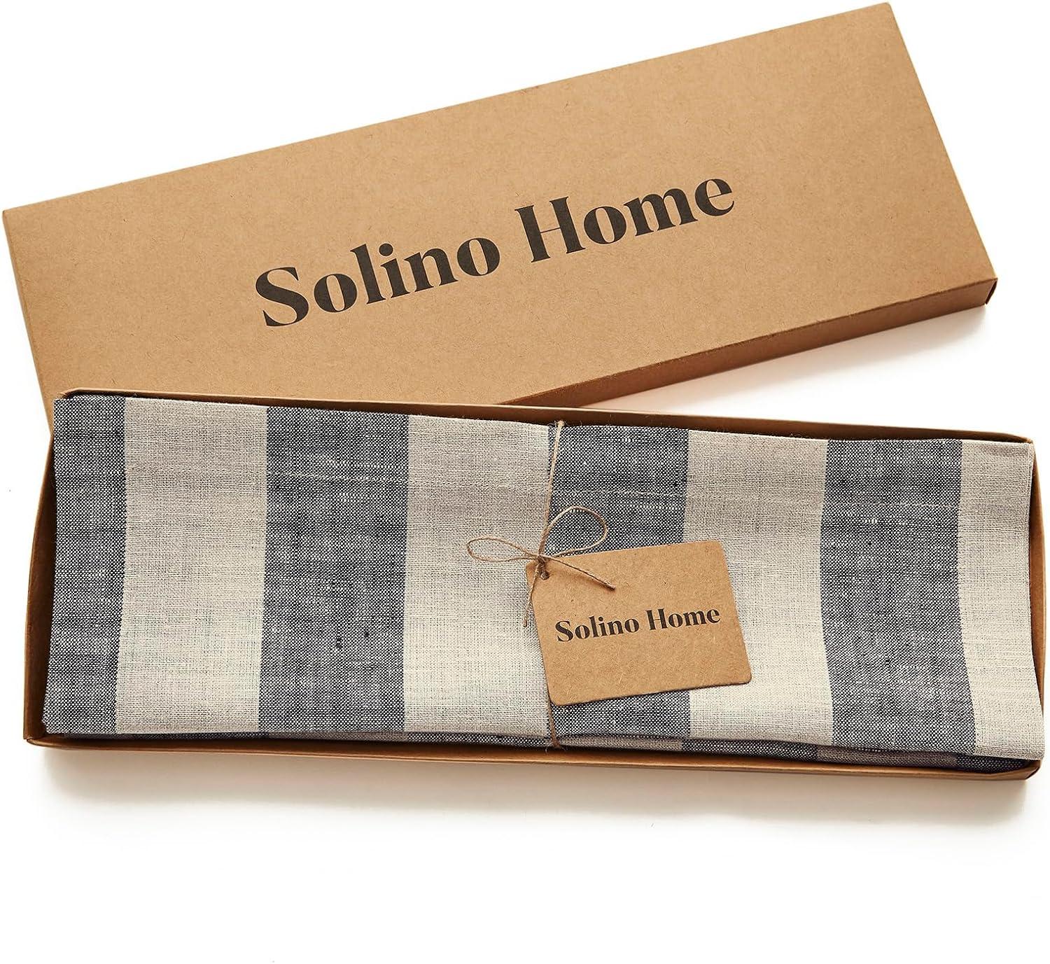 Solino Home Cabana Stripe - 100% Pure Linen Placemats (Set of 4)