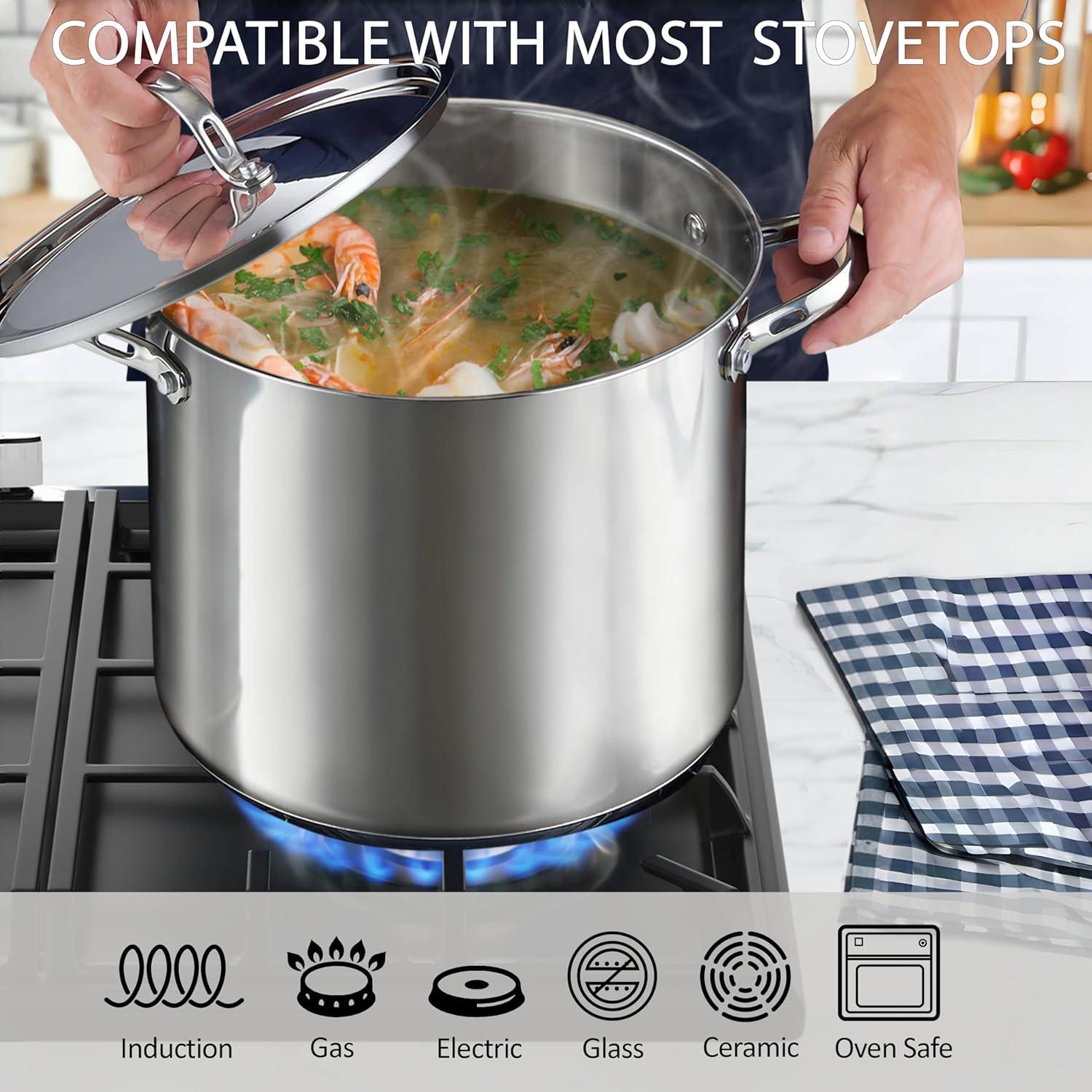 Cooks Standard Classic Stainless Steel Stockpot with Lid