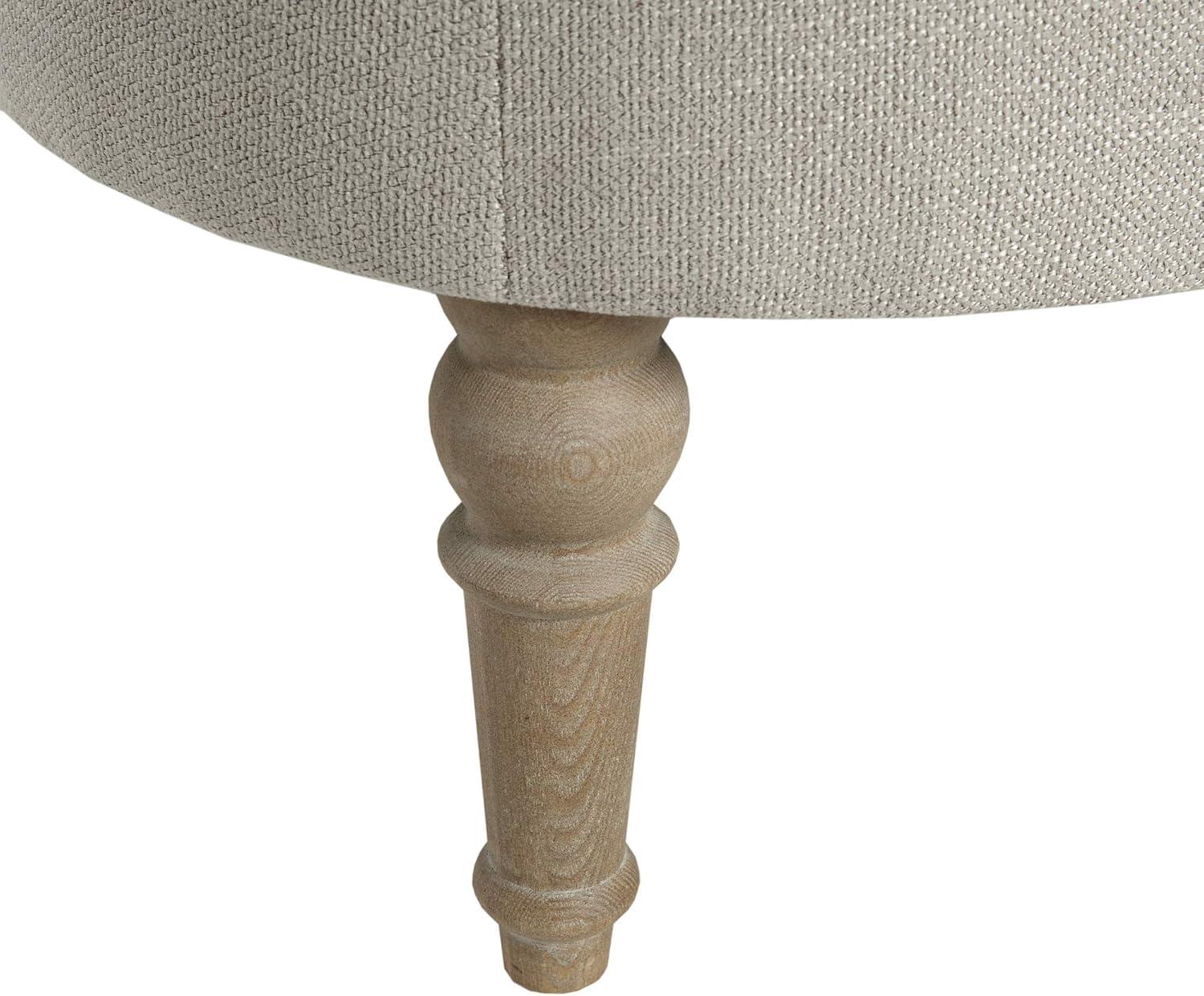 Martha Stewart Clara Tufted Oval Ottoman