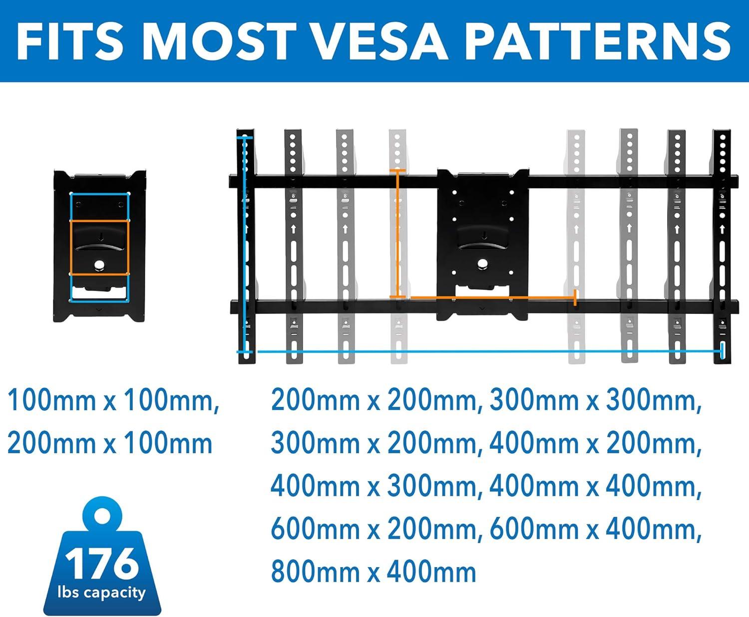 Mount-it Mount-It! Full Motion Wall Bracket TV Mount | 36 in. Extended Articulating Arm Fits 42 to 90 in. TVs