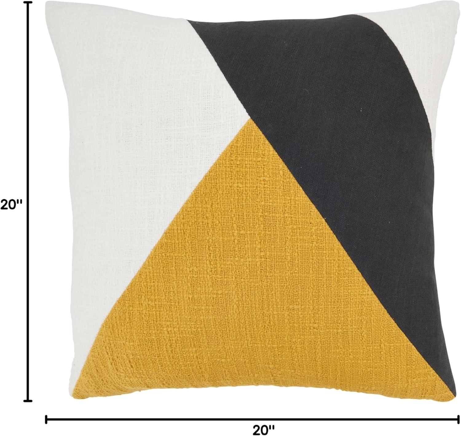 Saro Lifestyle Geometric Color Burst Down Filled Throw Pillow