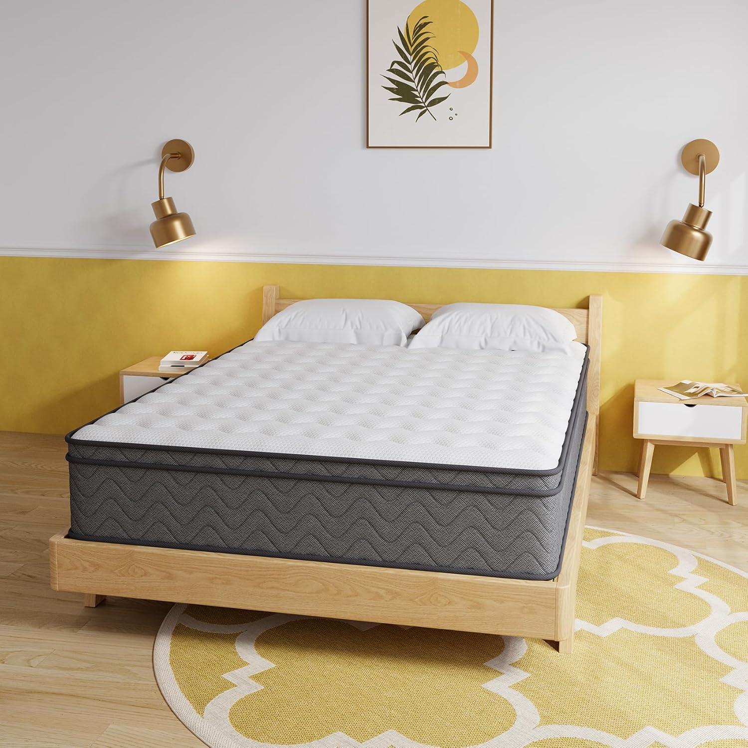 King Eurotop Black Gel Memory Foam Innerspring Mattress