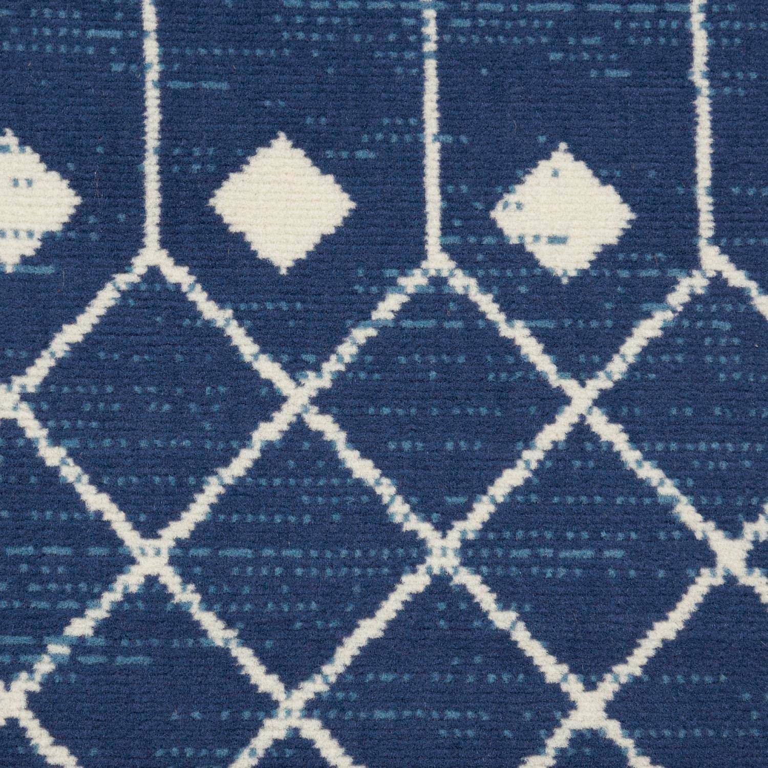 Nourison Grafix GRF37 Indoor Area Rug Navy 5'3" x ROUND