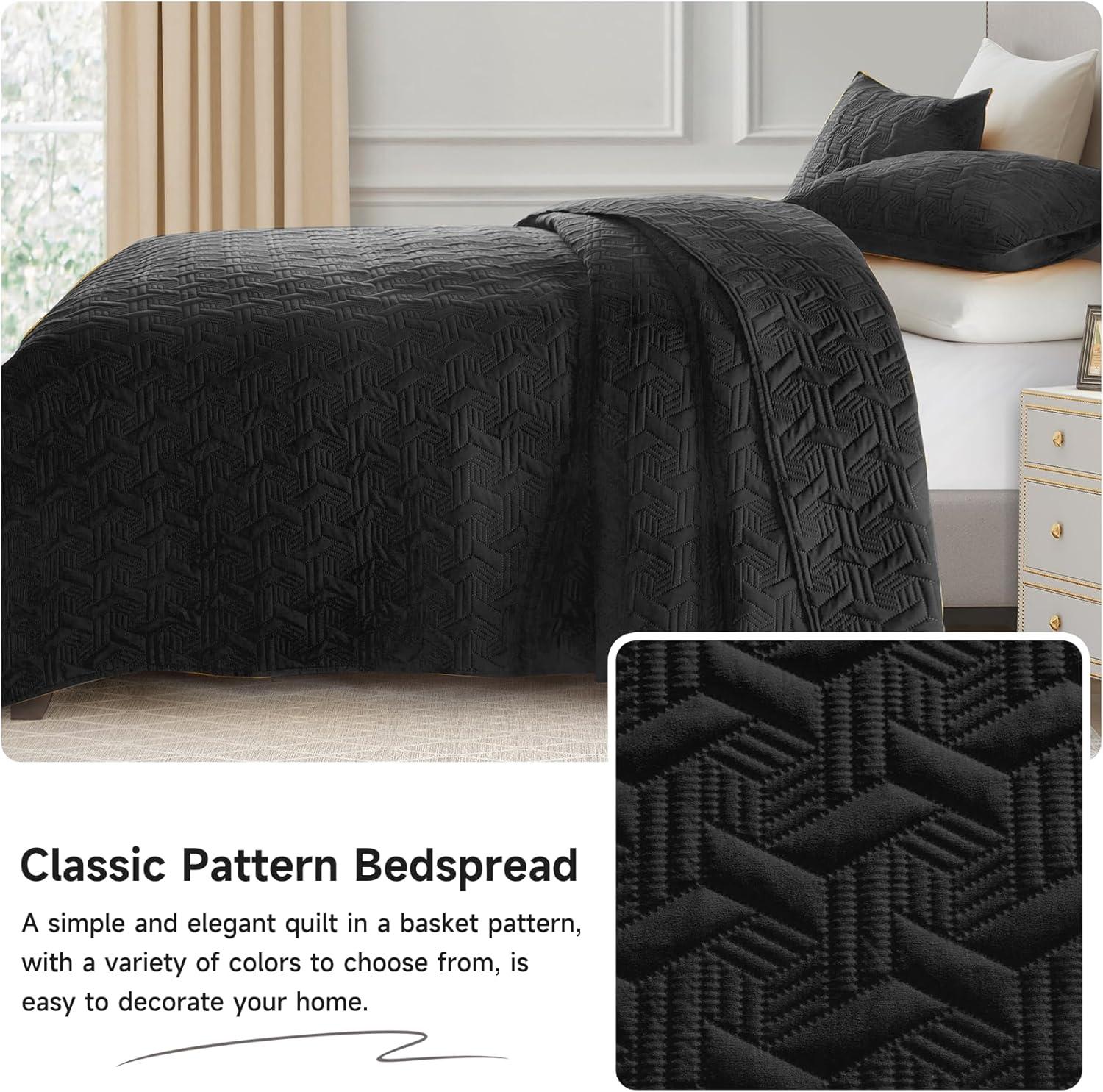 Mellanni Ultrasonic Quilted Coverlet Set