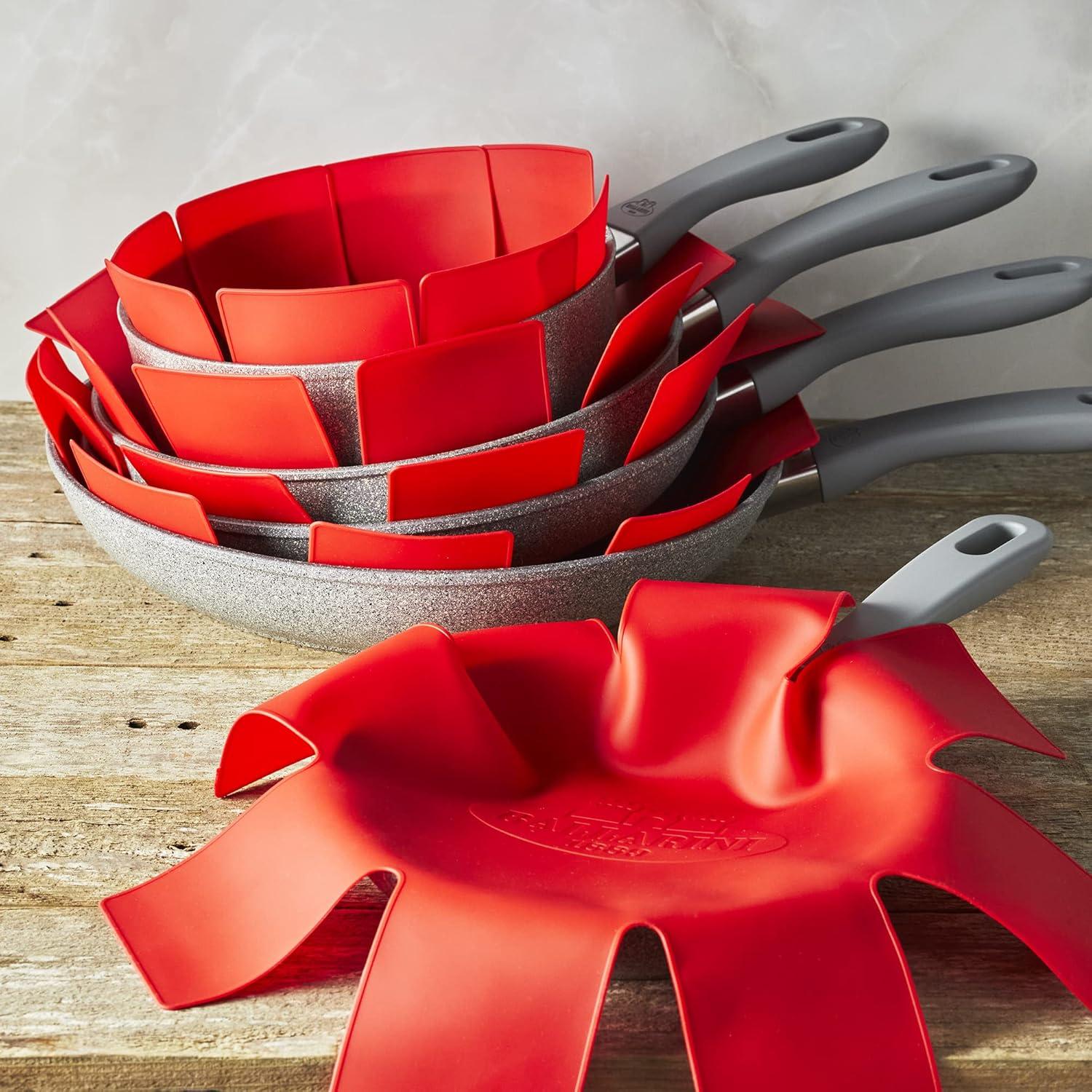 Ballarini Red Silicone Cookware Protectors, 5-Piece Set