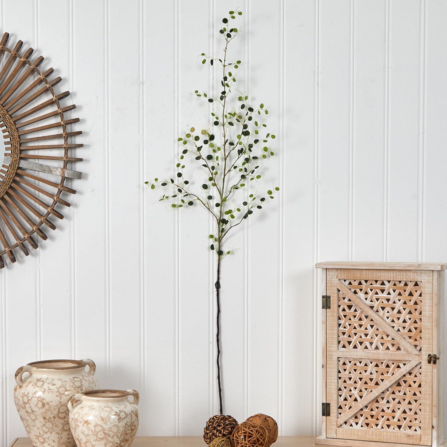 Nearly Natural 48" Night Willow Artificial Flower Stems, Set of 6, Green