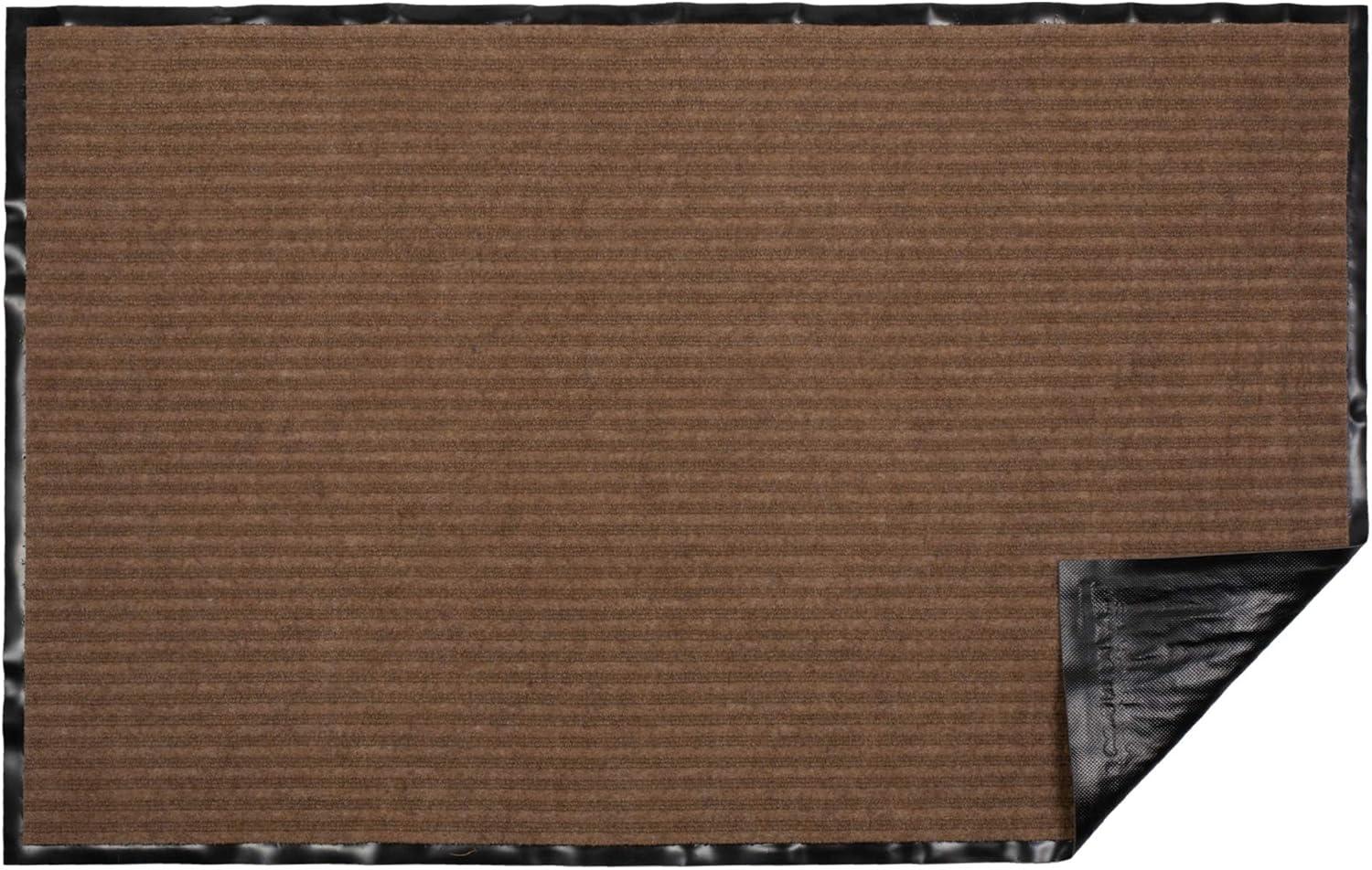 Brown Ribbed Walk Off Utility Mat Brown 30x48