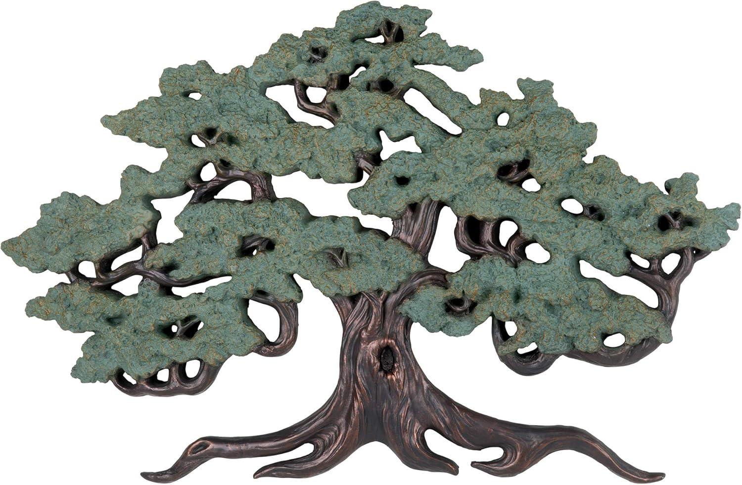 Eternal Tree of Life Large Resin Wall Sculpture in Faux Bronze Verdigris