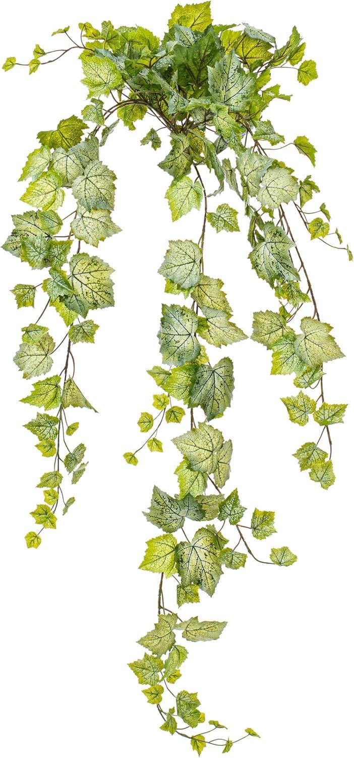 Lush Green & White 51" Grape Leaf Ivy Artificial Centerpiece