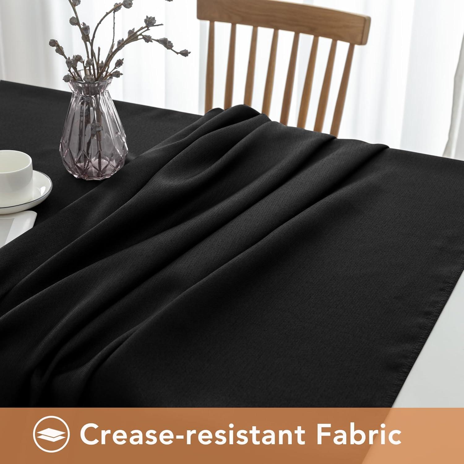 2 Pack Burgundy Tablecloth Rectangular - 60x120 Inch - Linen Textured Table Cloth Wrinkle Free Washable Decorative Fabric Table Cover for Buffet Banquet Parties Event Holiday Dinner