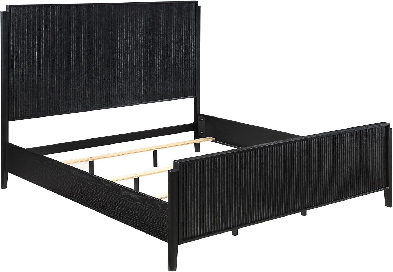 Kirby Kha Brookmead Wood Panel Bed Black