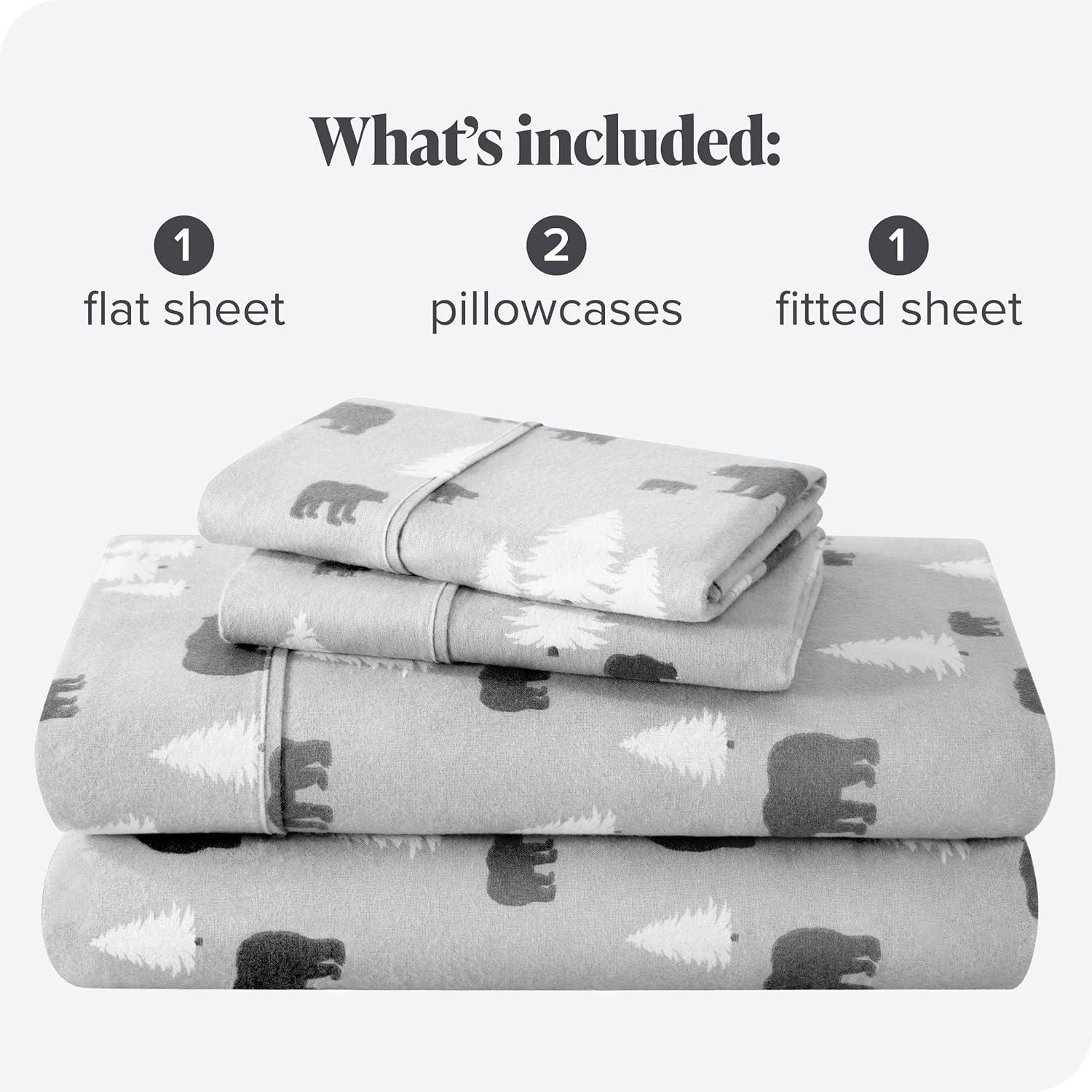 Kodiak Cotton Flannel King Sheet Set by Bare Home