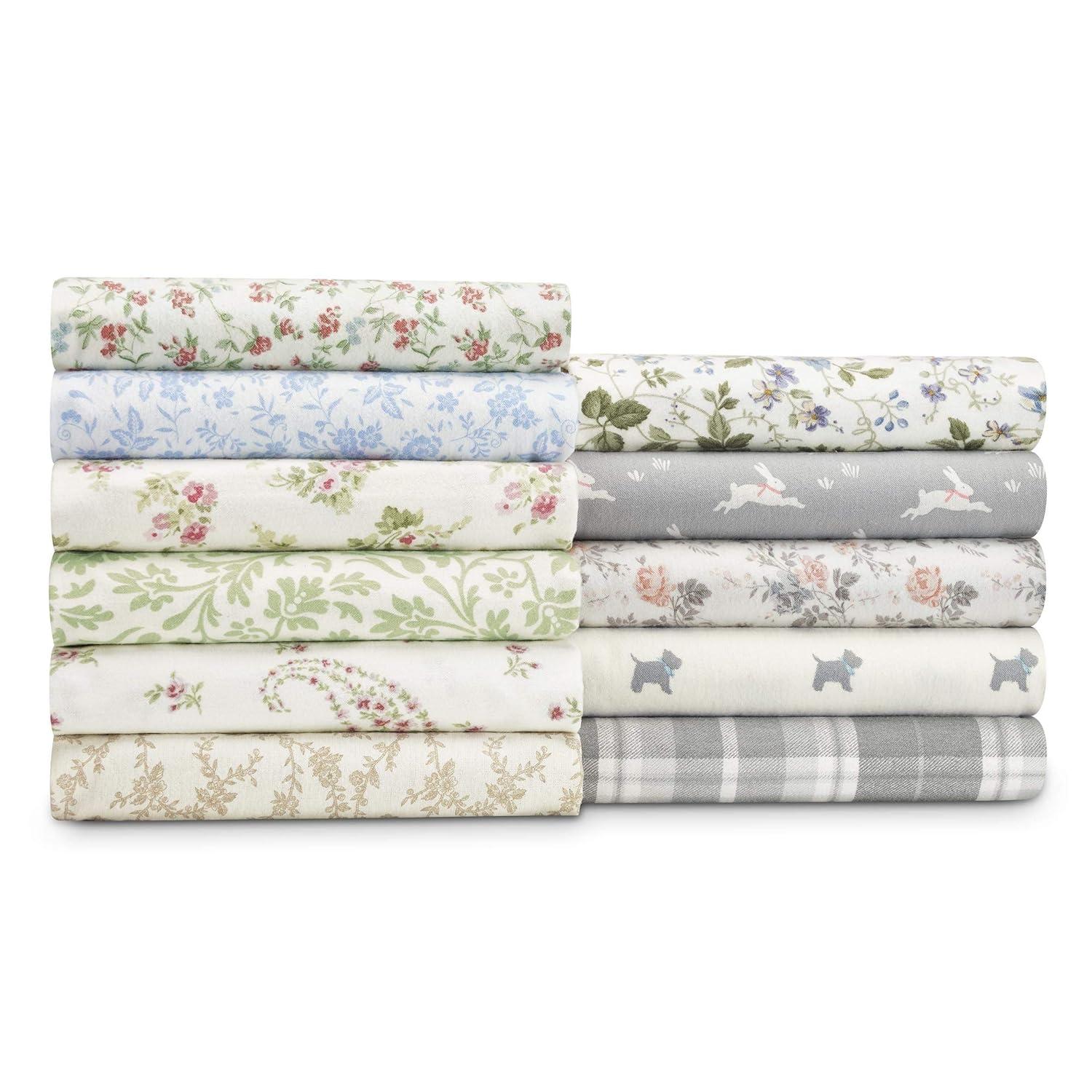 Laura Ashley Cotton Flannel Cozy Sheet Sets