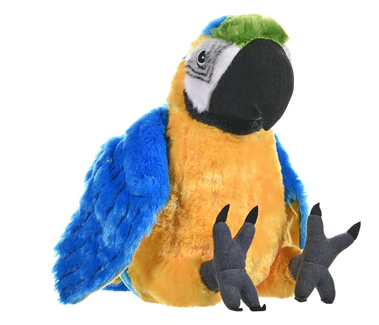 Wild Republic Cuddlekins Blue & Yellow Macaw Stuffed Animal, 12 Inches