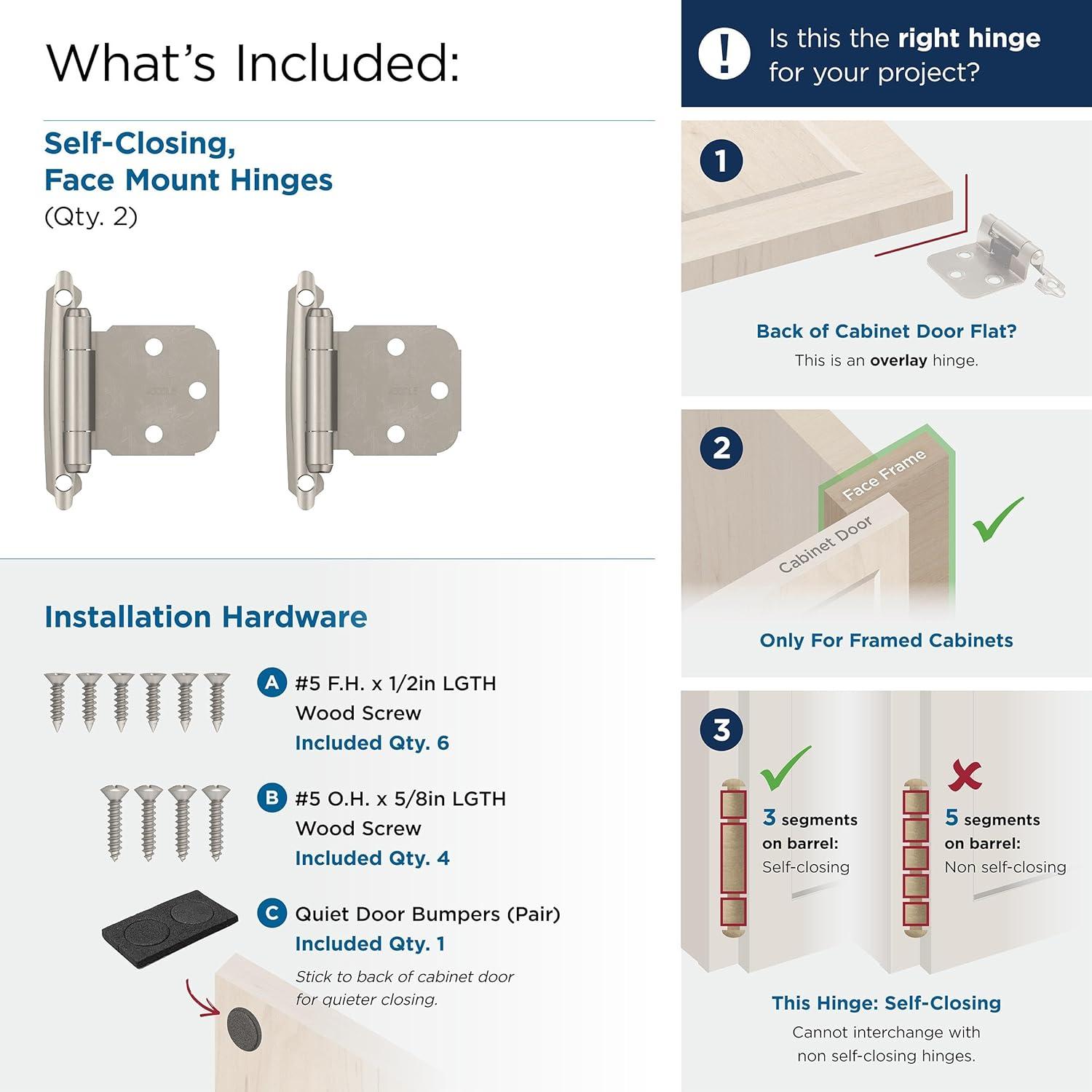Face Mount Overlay Hinge